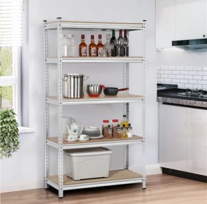 boltless shelving in kitchen