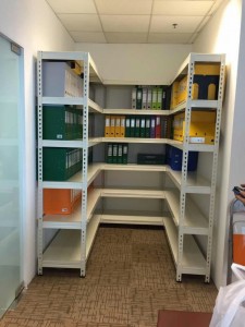 boltless shelving in office