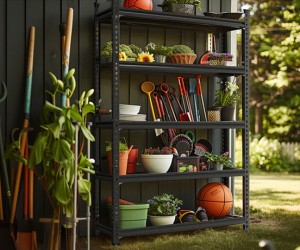 boltless shelving use in garden